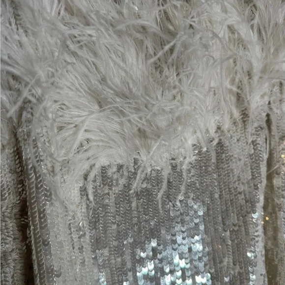 audrey adele adelaide feather & sequin mini dress Audrey Adele Adelaide Feather & Sequin Mini Dress,
